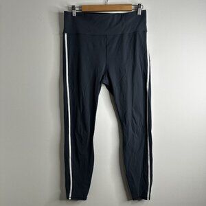 Vuori Navy/ Dark Grey Leggings with White Stripes